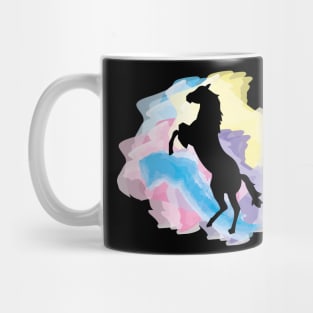 Horse lover Equestrian Watercolor artwork riding gifts Mug